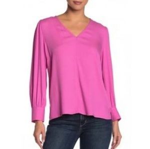 14th & union womens m bright pink blouse business